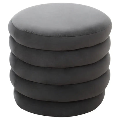 aRmanica HALEH GRAPHITE VELVET FOOTSTOOL