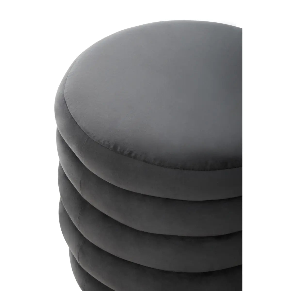 aRmanica HALEH GRAPHITE VELVET FOOTSTOOL