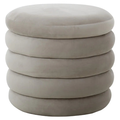 aRmanica HALEH CREAM VELVET FOOTSTOOL