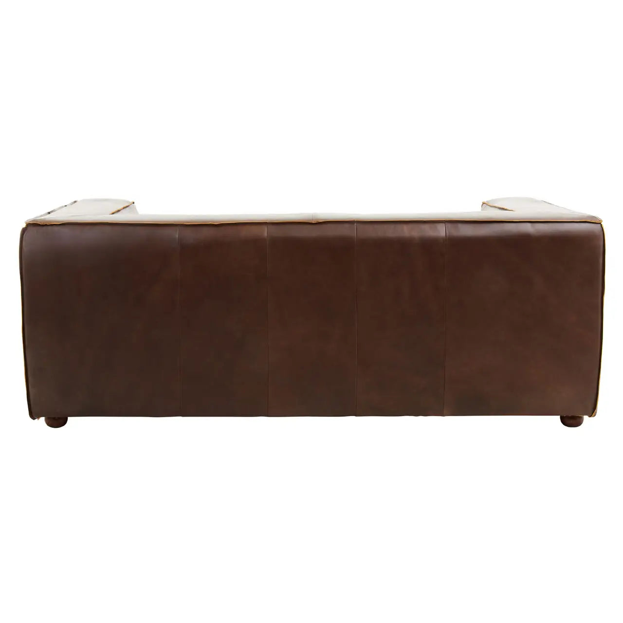 aRmanica LUKA THREE SEAT ANTIQUE BROWN LEATHER SOFA