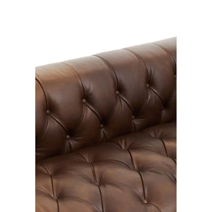 aRmanica KING THREE SEAT BROWN LEATHER SOFA