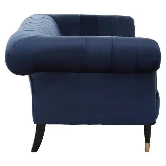 aRmanica Serina THREE SEAT NAVY VELVET SOFA