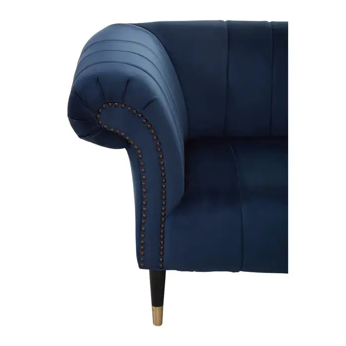 aRmanica Serina THREE SEAT NAVY VELVET SOFA