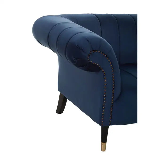 aRmanica Serina THREE SEAT NAVY VELVET SOFA