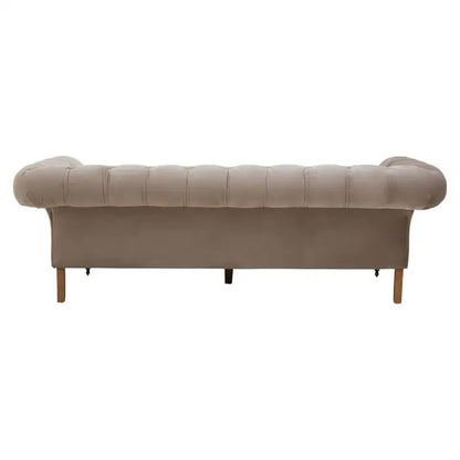 aRmanica Huri THREE SEAT NATURAL VELVET SOFA