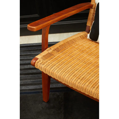 aRmanica BALI WOVEN CHAIR IN BROWN NATURAL RATTAN