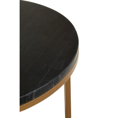 aRmanica Set Of Three Black Marble Side Tables