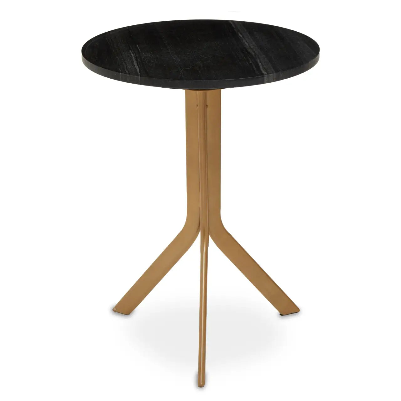 aRmanica VARAN ROUND BLACK MARBLE TOP TABLE