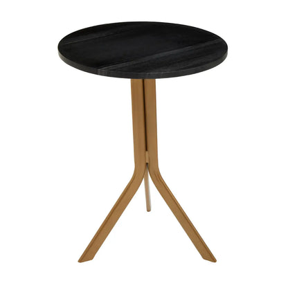 aRmanica VARAN ROUND BLACK MARBLE TOP TABLE