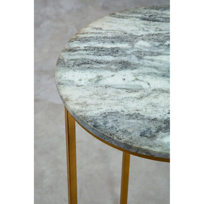 aRmanica MANDILI NEST OF 2 NATURAL MARBLE SIDE TABLE