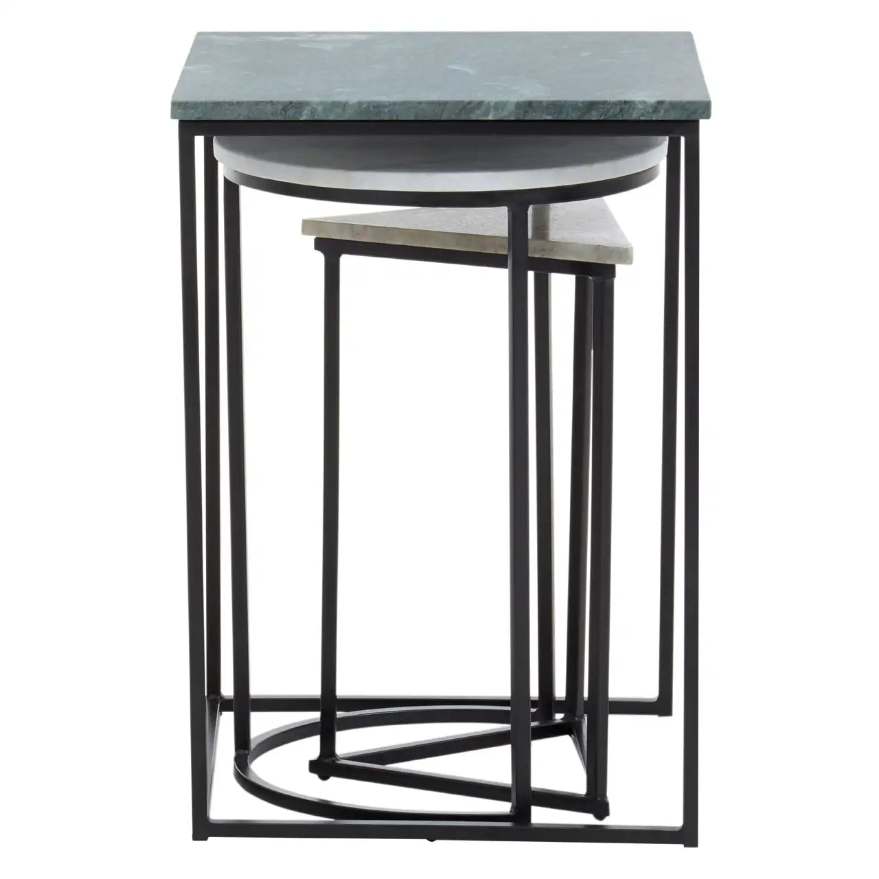 aRmanica Nest Of 3 Assorted Marble Tables