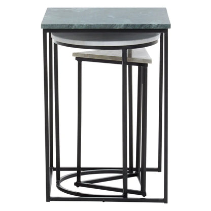 aRmanica Nest Of 3 Assorted Marble Tables