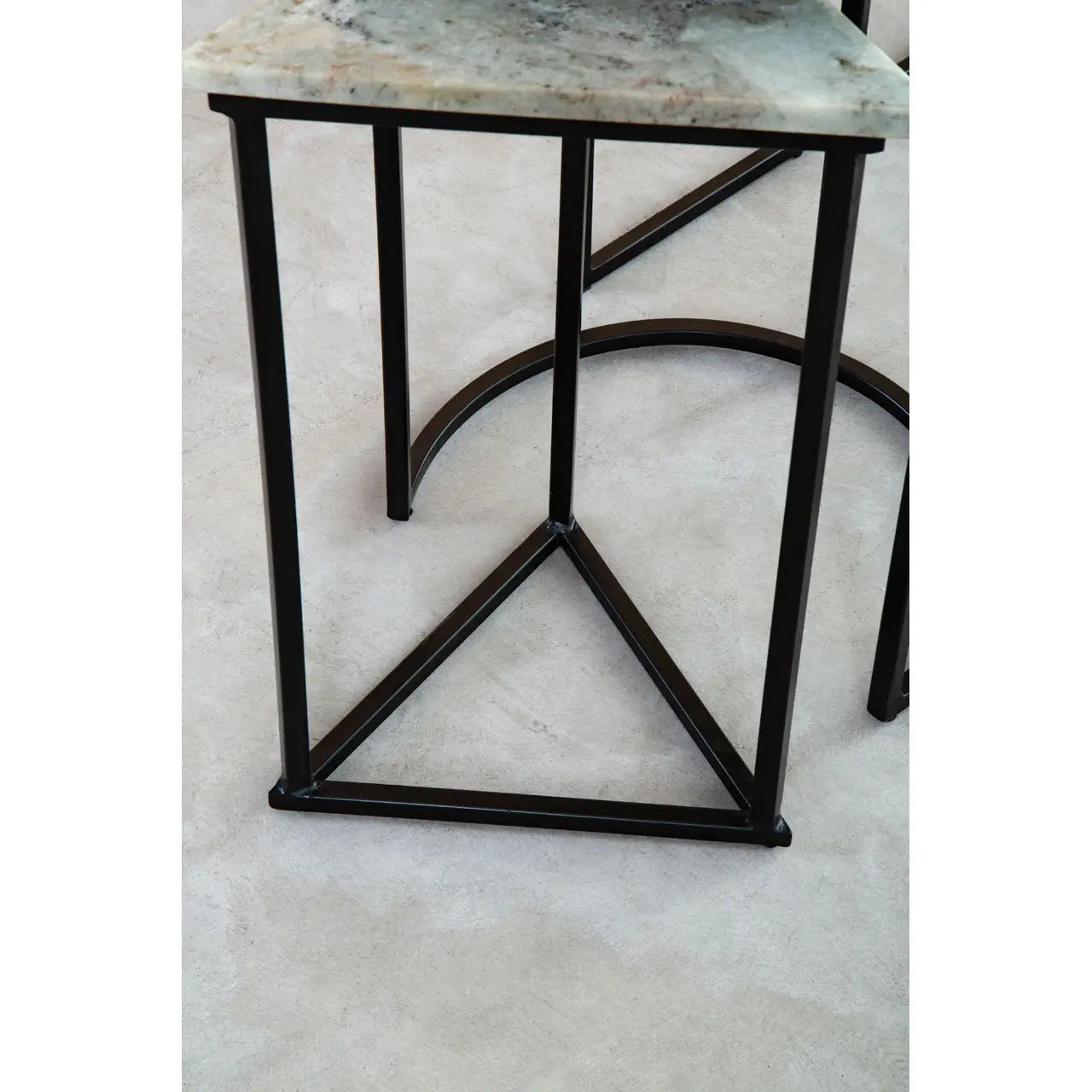 aRmanica Nest Of 3 Assorted Marble Tables