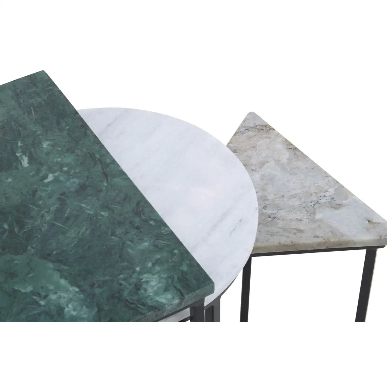 aRmanica Nest Of 3 Assorted Marble Tables