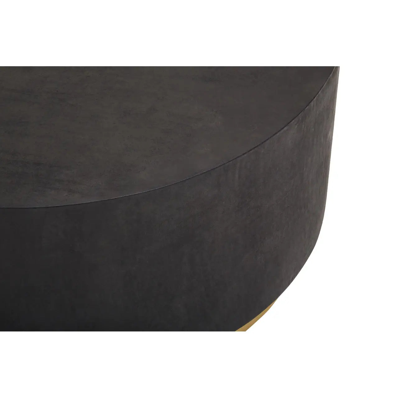 aRmanica NARBO BLACK AND GOLD CONCRETE LOOK ROUND COFFEE TABLE