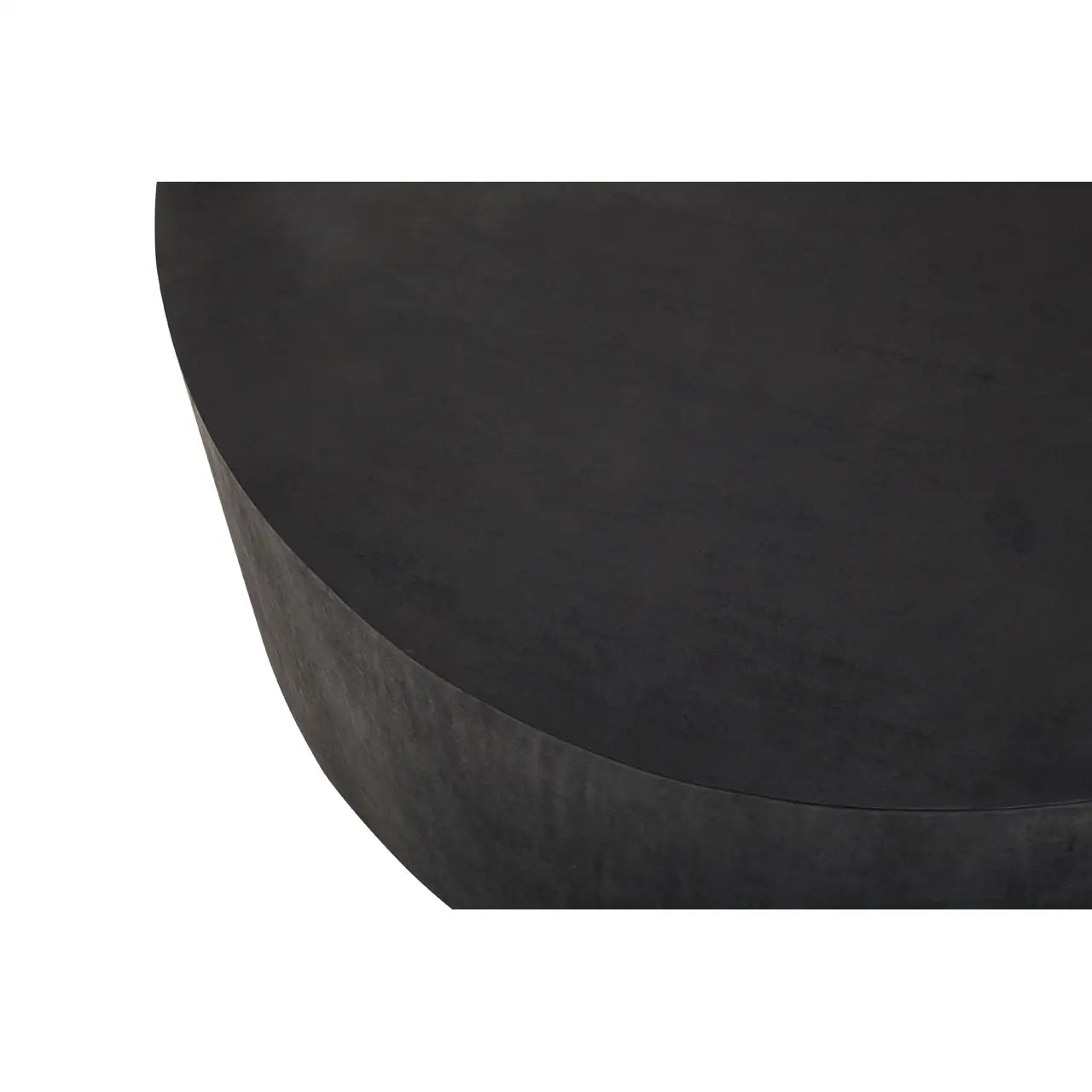 aRmanica NARBO BLACK AND GOLD CONCRETE LOOK ROUND COFFEE TABLE