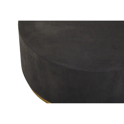 aRmanica NARBO BLACK AND GOLD CONCRETE LOOK ROUND COFFEE TABLE