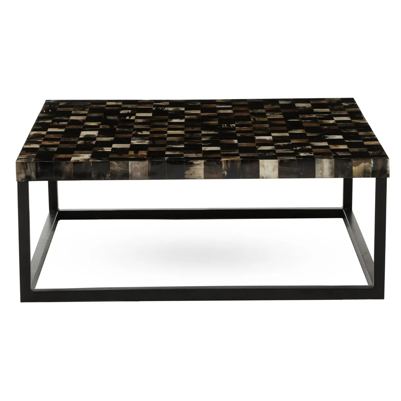 aRmanica OBRO BLACK SHELL SQUARE COFFEE TABLE