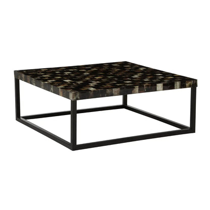 aRmanica OBRO BLACK SHELL SQUARE COFFEE TABLE