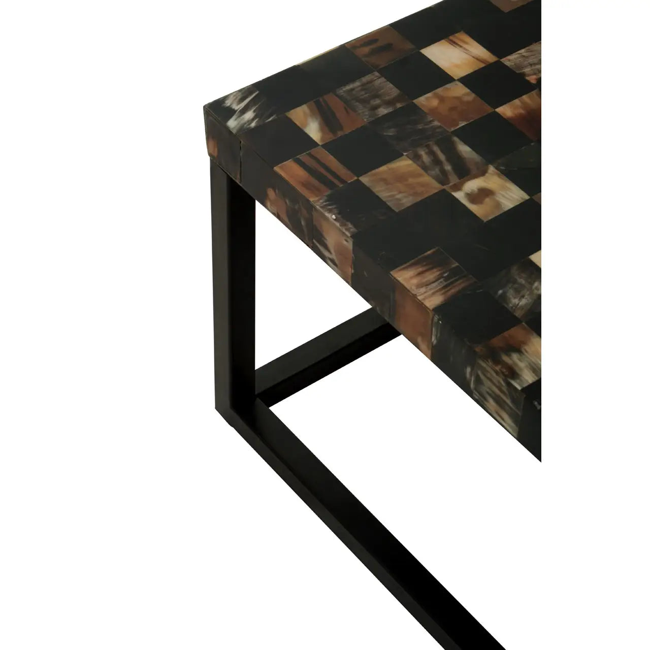 aRmanica OBRO BLACK SHELL SQUARE COFFEE TABLE