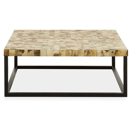 aRmanica OBRO CREAM SHELL SQUARE COFFEE TABLE