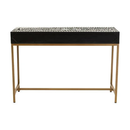 aRmanica FUSION CONSOLE TABLE WITH GOLD FINISH LEGS