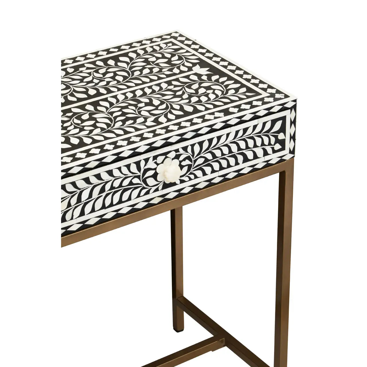 aRmanica FUSION CONSOLE TABLE WITH GOLD FINISH LEGS