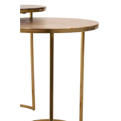 aRmanica Nest Of Two Gold Tables