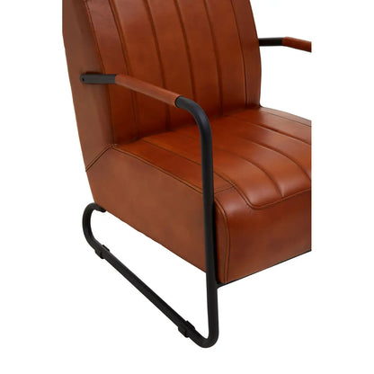 aRmanica BUFFALO TAN ALVES LEATHER ARMCHAIR