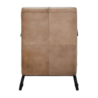 aRmanica BUFFALO GREY ALVES LEATHER ARMCHAIR