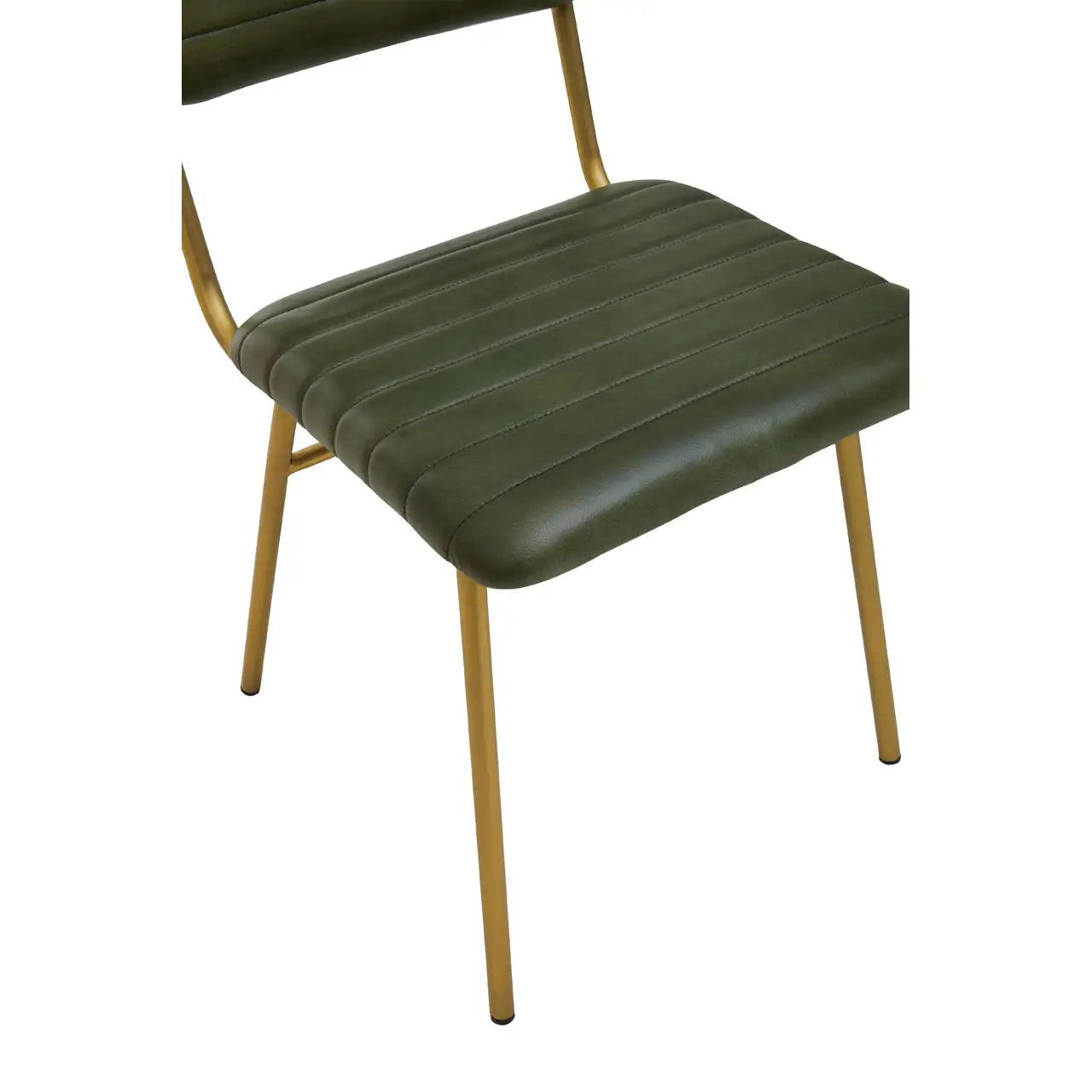 aRmanica BUFFALO GREEN LEATHER ALVES DINING CHAIR  X2