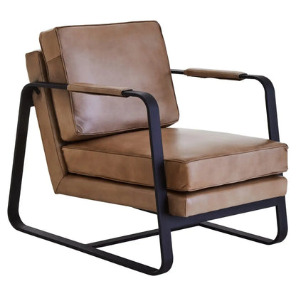 aRmanica BUFFALO GREY GENUINE LEATHER CHAVES ARMCHAIR