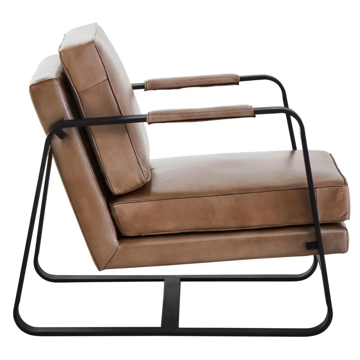 aRmanica BUFFALO GREY GENUINE LEATHER CHAVES ARMCHAIR