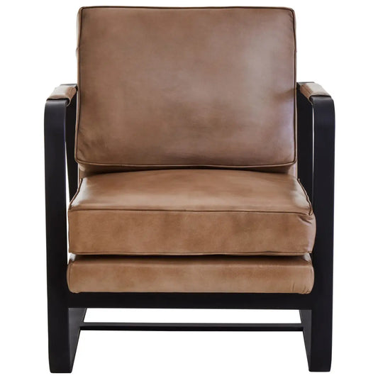 aRmanica BUFFALO GREY GENUINE LEATHER CHAVES ARMCHAIR