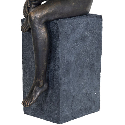 aRmanica Thinking Lady In Bronze Resin