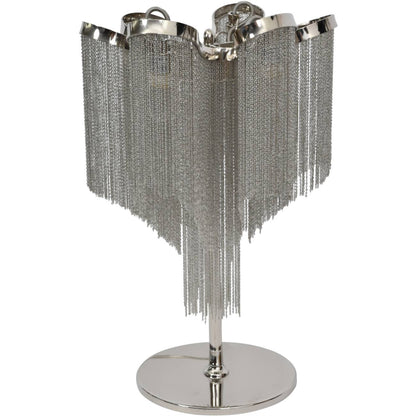 aRmanica Silver Chain 4 Bulb Table lamp