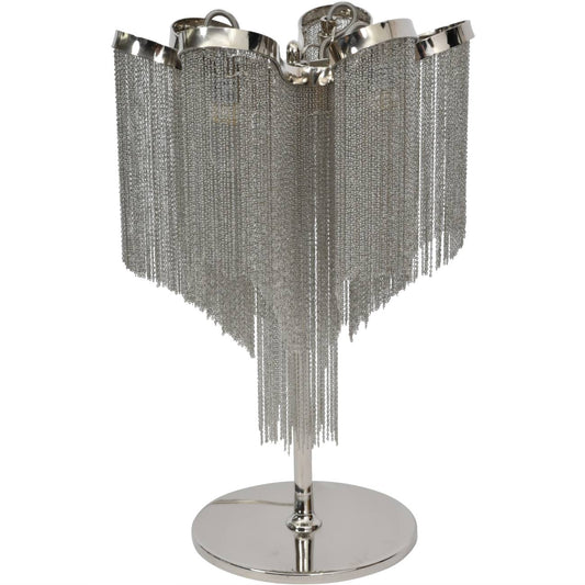 aRmanica Silver Chain 4 Bulb Table lamp