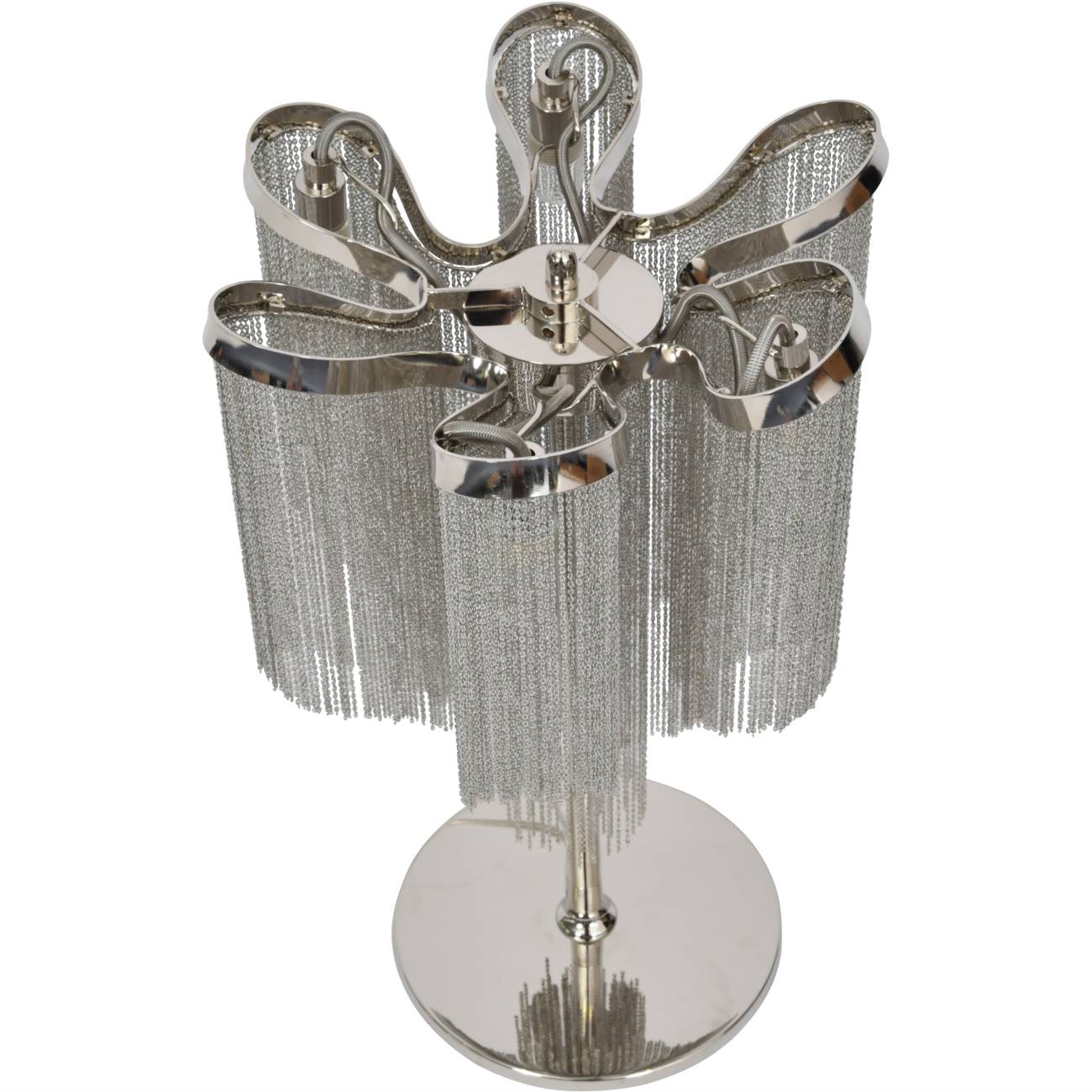 aRmanica Silver Chain 4 Bulb Table lamp