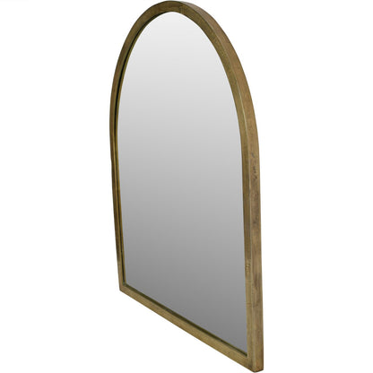 aRmanica Arched Window Large Mirror in Brass Finish