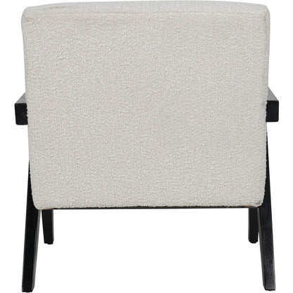 aRmanica Wooden Frame Cream Boucle Armchair