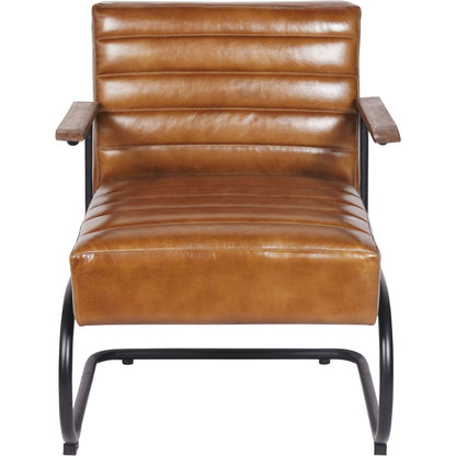 aRmanica Occasional Leather Chair is Cognac