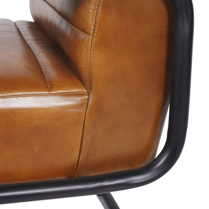 aRmanica Occasional Leather Chair is Cognac