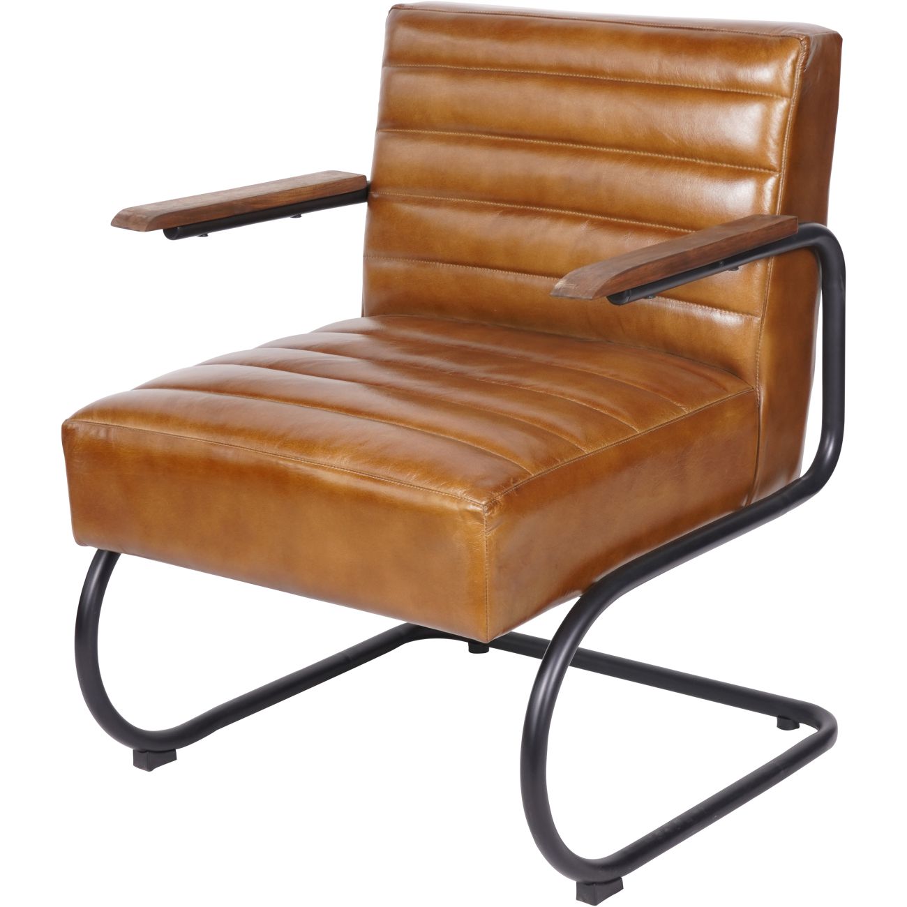 aRmanica Occasional Leather Chair is Cognac