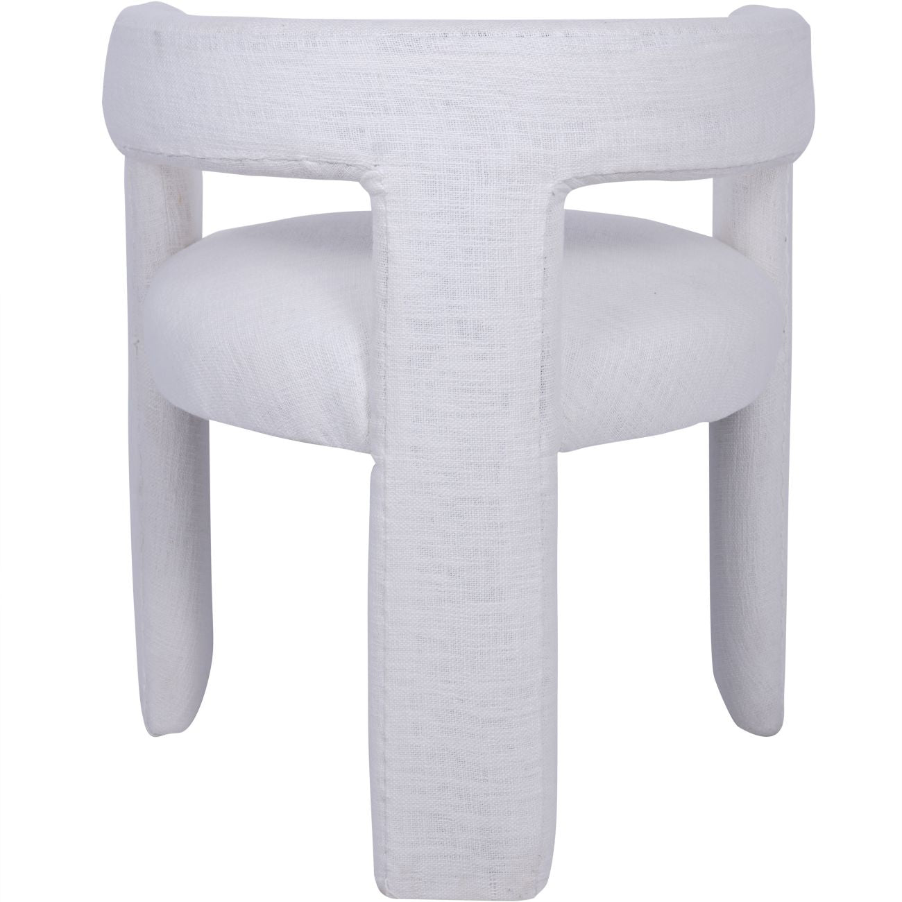 aRmanica Fully Upholstered Ivory Slub Chair