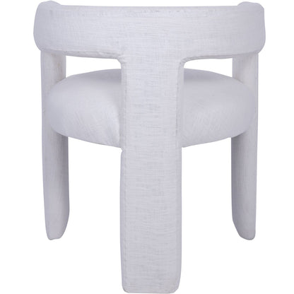 aRmanica Fully Upholstered Ivory Slub Chair