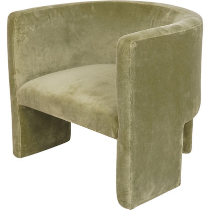 aRmanica Green Velvet Tri-Leg Chair