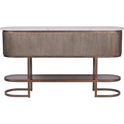 aRmanica Belvedere Aged Gold Console With Shelf 140x35x80