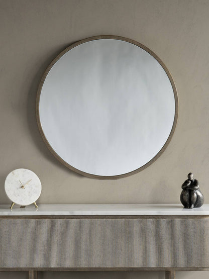 aRmanica Belvedere Aged Gold Round Mirror 80x80cm