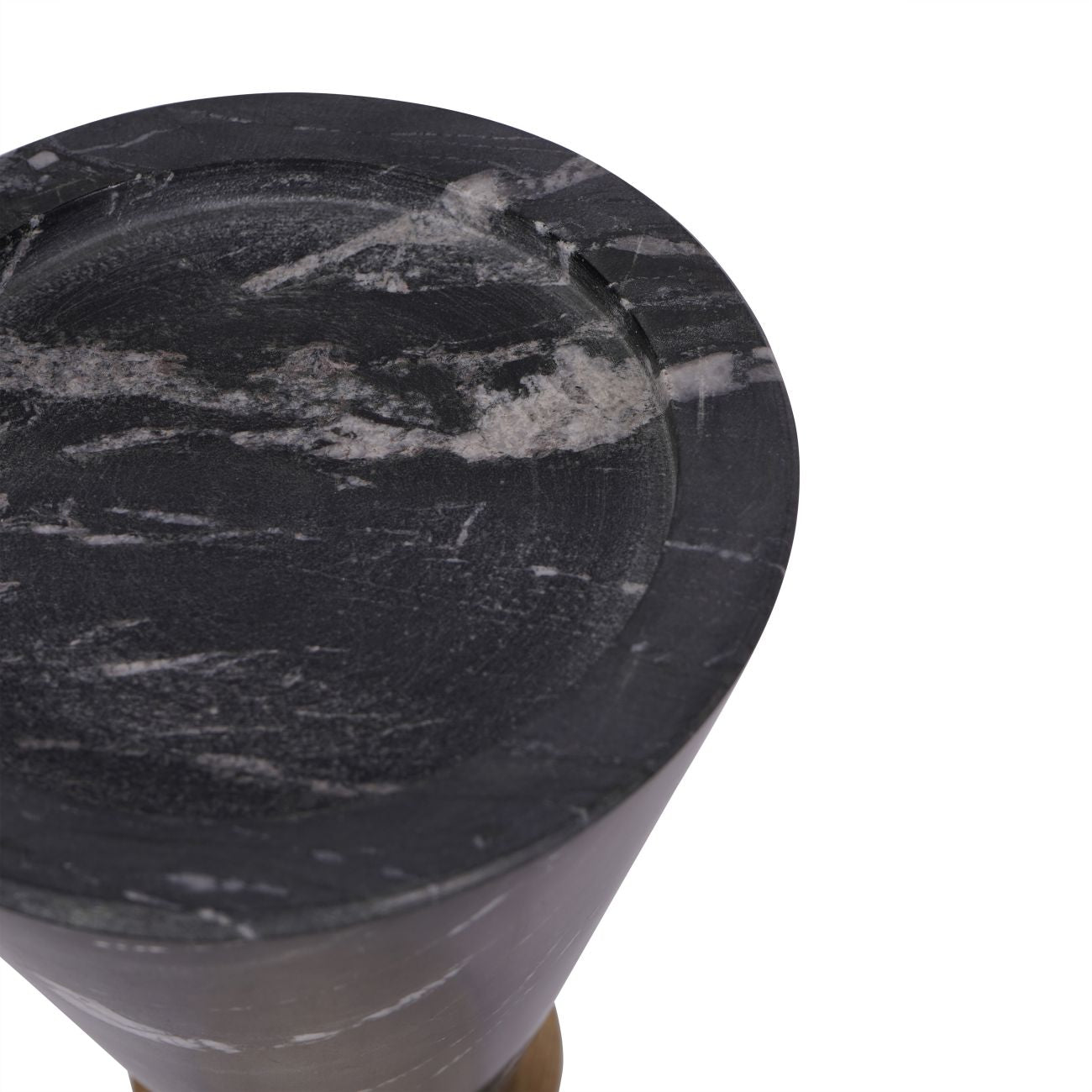 aRmanica Black & White Marble Candle Holder