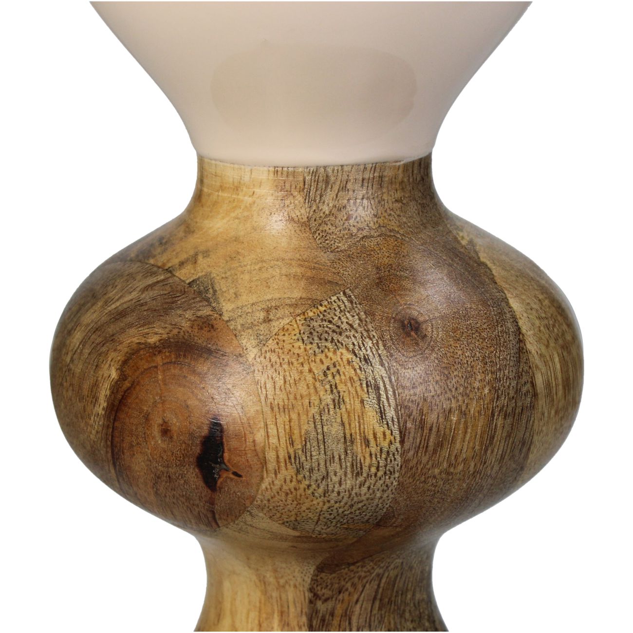 aRmanica Candle Holder Wood Beige 28cm